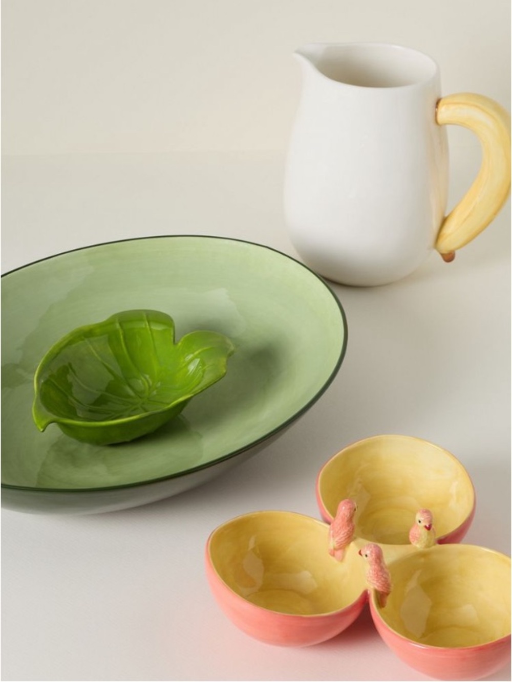 Anthropologie x Farm Rio Stoneware Pitcher NWT - Picture 3 of 11